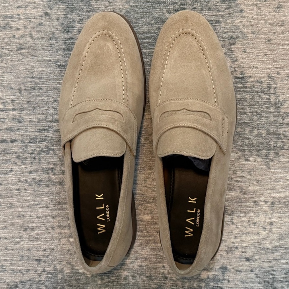 Walk London Stone Suede Saddle Loafer - Mens 9 NWOT